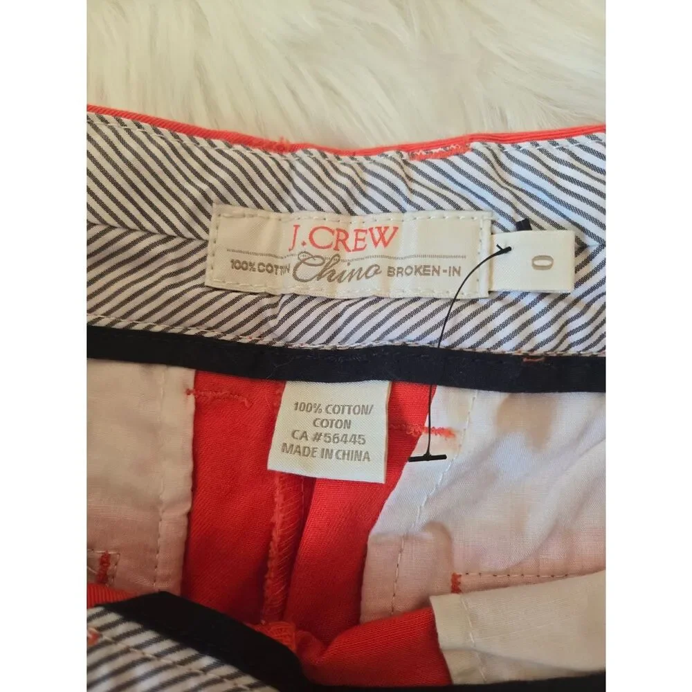 J. Crew Coral Chino Shorts